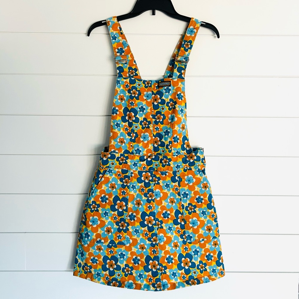 Run & Fly floral pinafore dress Sz UK 8